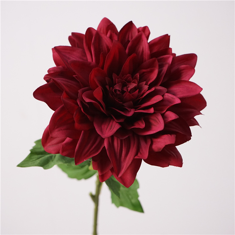 UV-resistant artificial silk dahlia flower with vibrant color indoors and outdoors