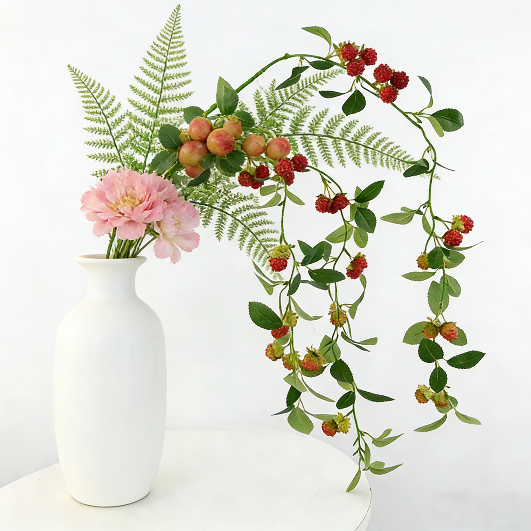 Long-stemmed Artificial Raspberry